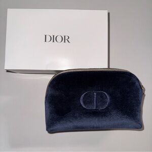 Dior GWP Navy Blue Velvet Pouch